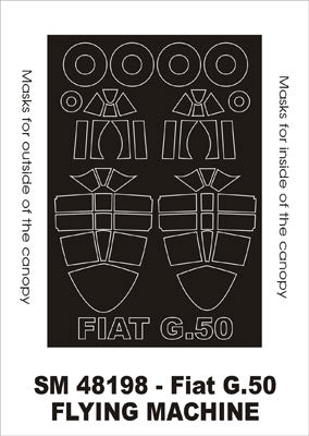 Montex MXSM48198 1:48 Fiat G.50 canopy frame paint masks