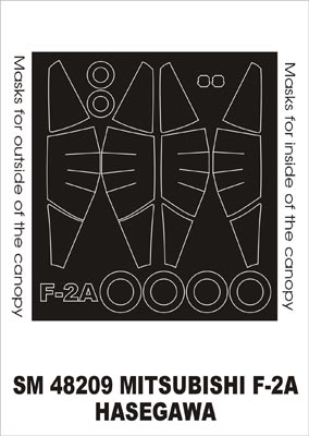 Montex MXSM48209 1:48 Mitsubishi F-2A canopy frame paint masks