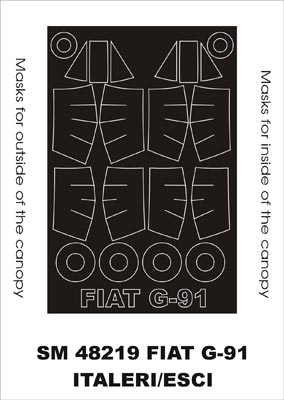 Montex MXSM48219 1:48 FIAT G.91 canopy frame paint masks