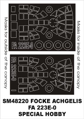 Montex MXSM48220 1:48 Focke-Achgelis Fa-223E-0 canopy frame paint masks