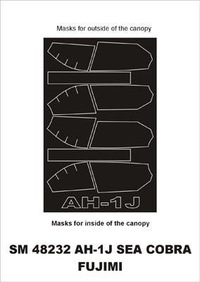 Montex MXSM48232 1:48 Bell AH-1J Sea Cobra canopy frame paint masks