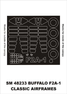 Montex MXSM48233 1:48 Brewster F2A-1 Buffalo canopy frame paint masks
