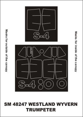 Montex MXSM48247 1:48 Westland Wyvern canopy frame paint masks