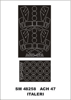 Montex MXSM48258 1:48 Boeing ACH-47 Chinook Gunship canopy frame paint masks