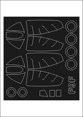 Montex MXSM48268 1:48 Grumman F9F-3 PANTHER canopy frame paint masks