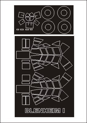 Montex MXSM48287 1:48 Bristol Blenheim Mk.I canopy frame paint masks