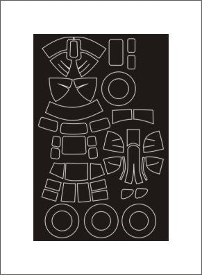 Montex MXSM48293 1:48 Martin 187 Baltimore canopy frame paint masks
