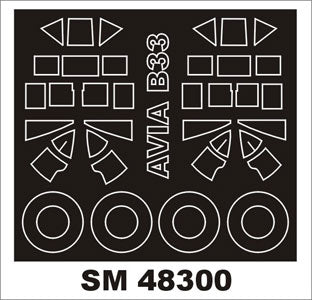 Montex MXSM48300 1:48 Avia B-33 canopy frame paint masks