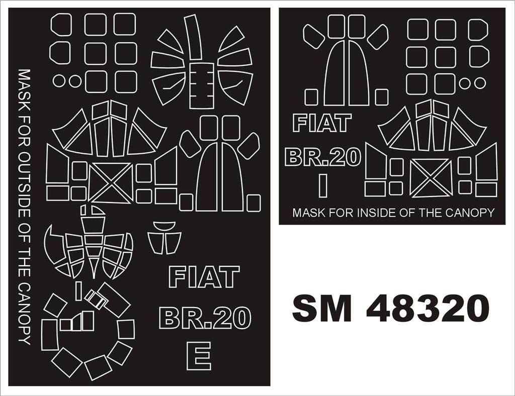 Montex MXSM48320 1:48 FIAT BR.20 canopy frame paint masks