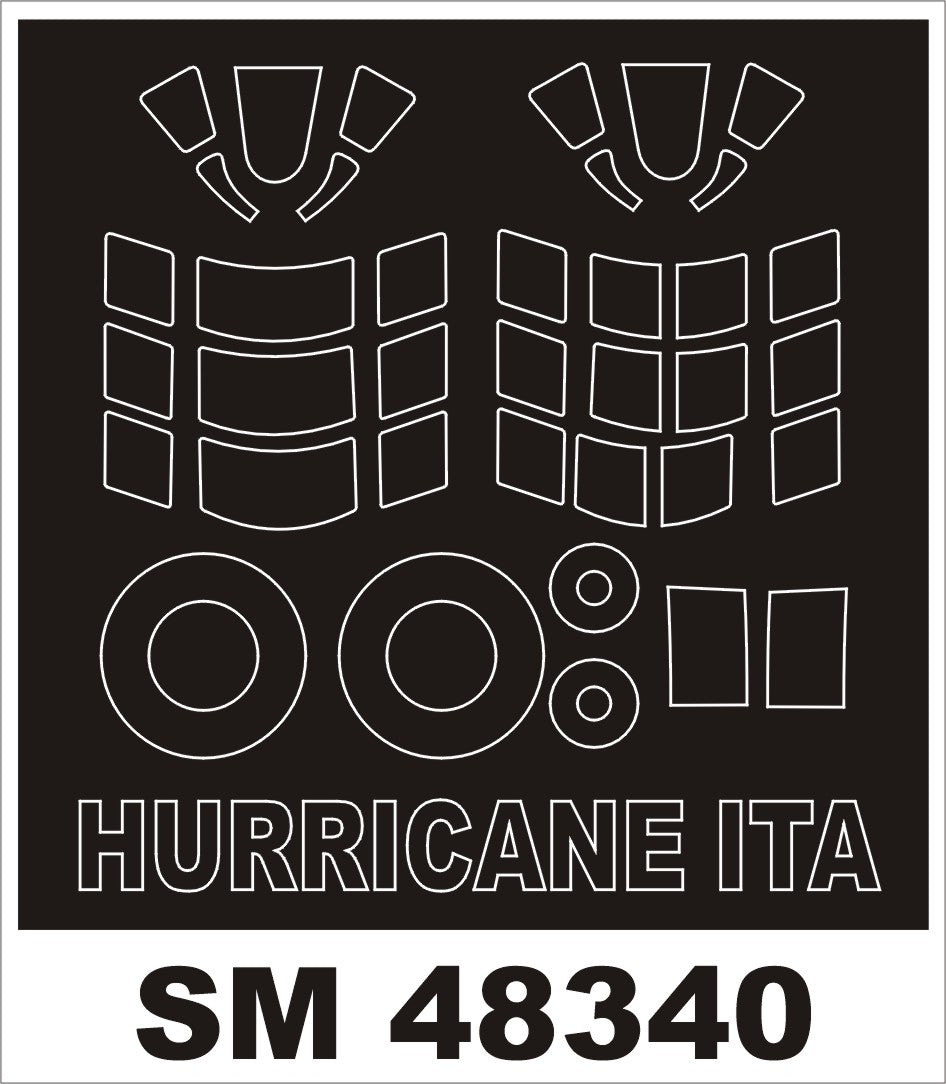 Montex MXSM48340 1:48 Hawker Hurricane Mk.I canopy frame paint masks