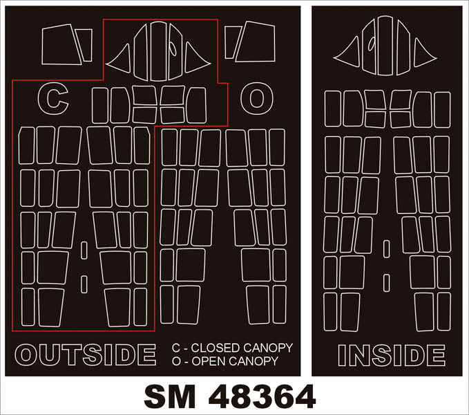 Montex MXSM48364 1:48 Douglas TBD-1 DEVASTATOR canopy frame paint masks