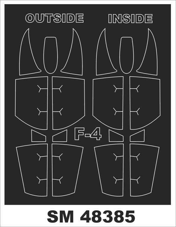 Montex MXSM48385 1:48 McDonnell F-4 PHANTOM canopy frame paint masks