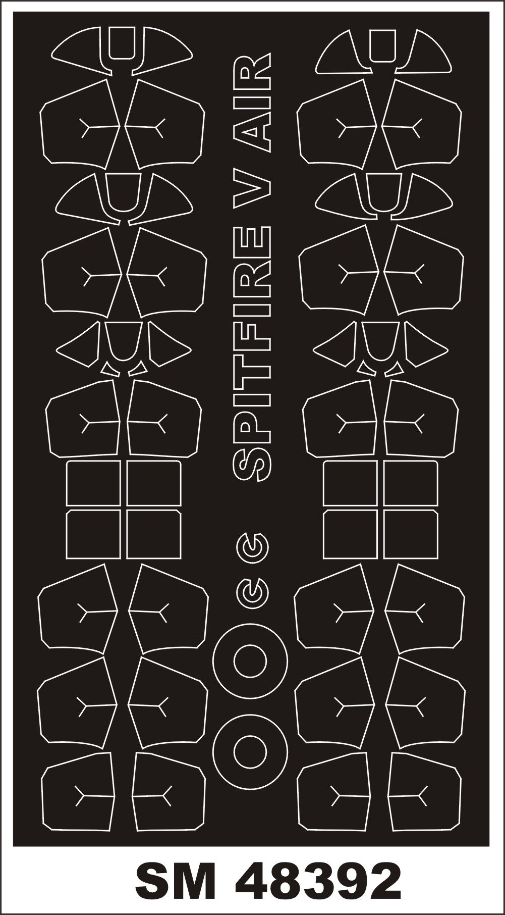 Montex MXSM48392 1:48 Supermarine Spitfire Mk.Vb canopy frame paint masks