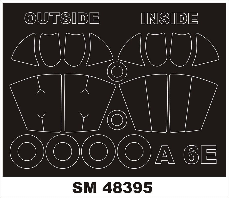 Montex MXSM48395 1:48 Grumman A-6E Intruder canopy frame paint masks