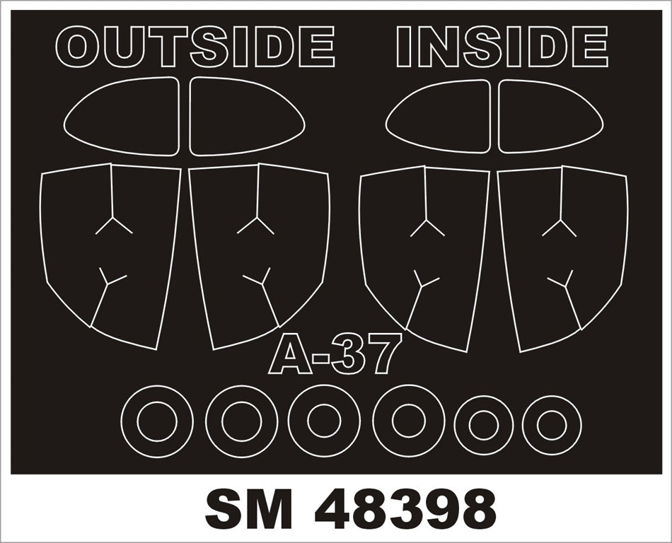 Montex MXSM48398 1:48 Cessna A-37A Dragonfly canopy frame paint masks