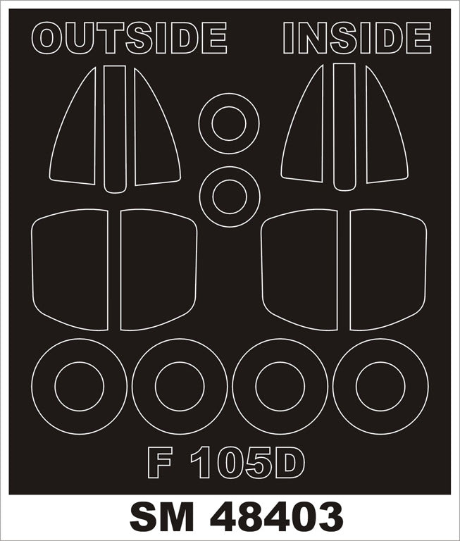 Montex MXSM48403 1:48 Republic F-105D Thunderchief canopy frame paint masks