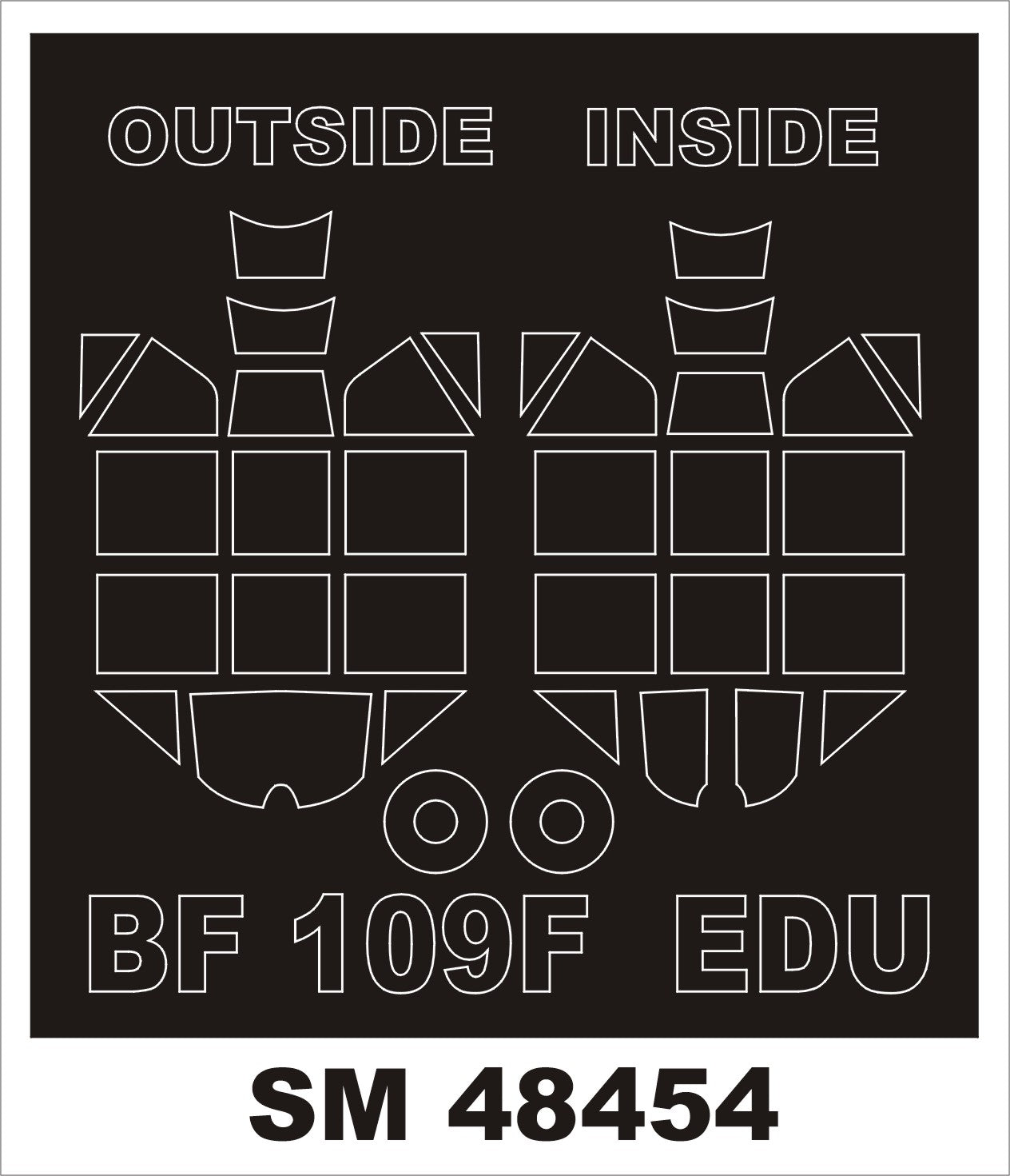 Montex MXSM48454 1:48 Messerschmitt Bf-109F-4 canopy frame paint mask