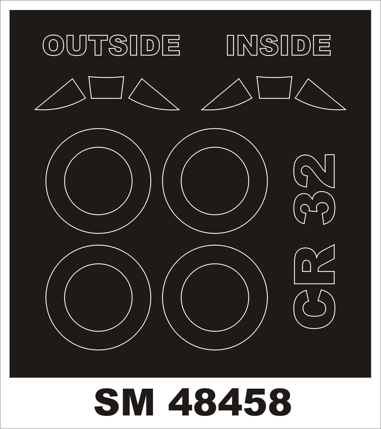 Montex MXSM48458 1:48 Fiat CR.32 canopy frame paint mask