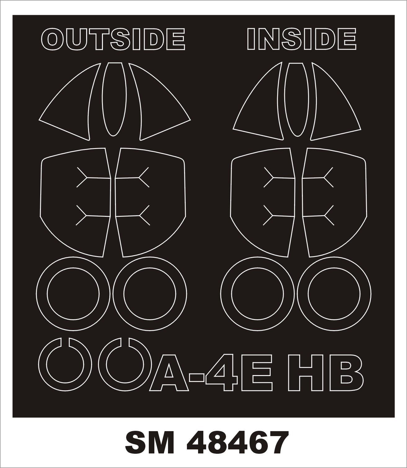 Montex MXSM48467 1:48 Douglas A-4E Skyhawk canopy frame paint mask
