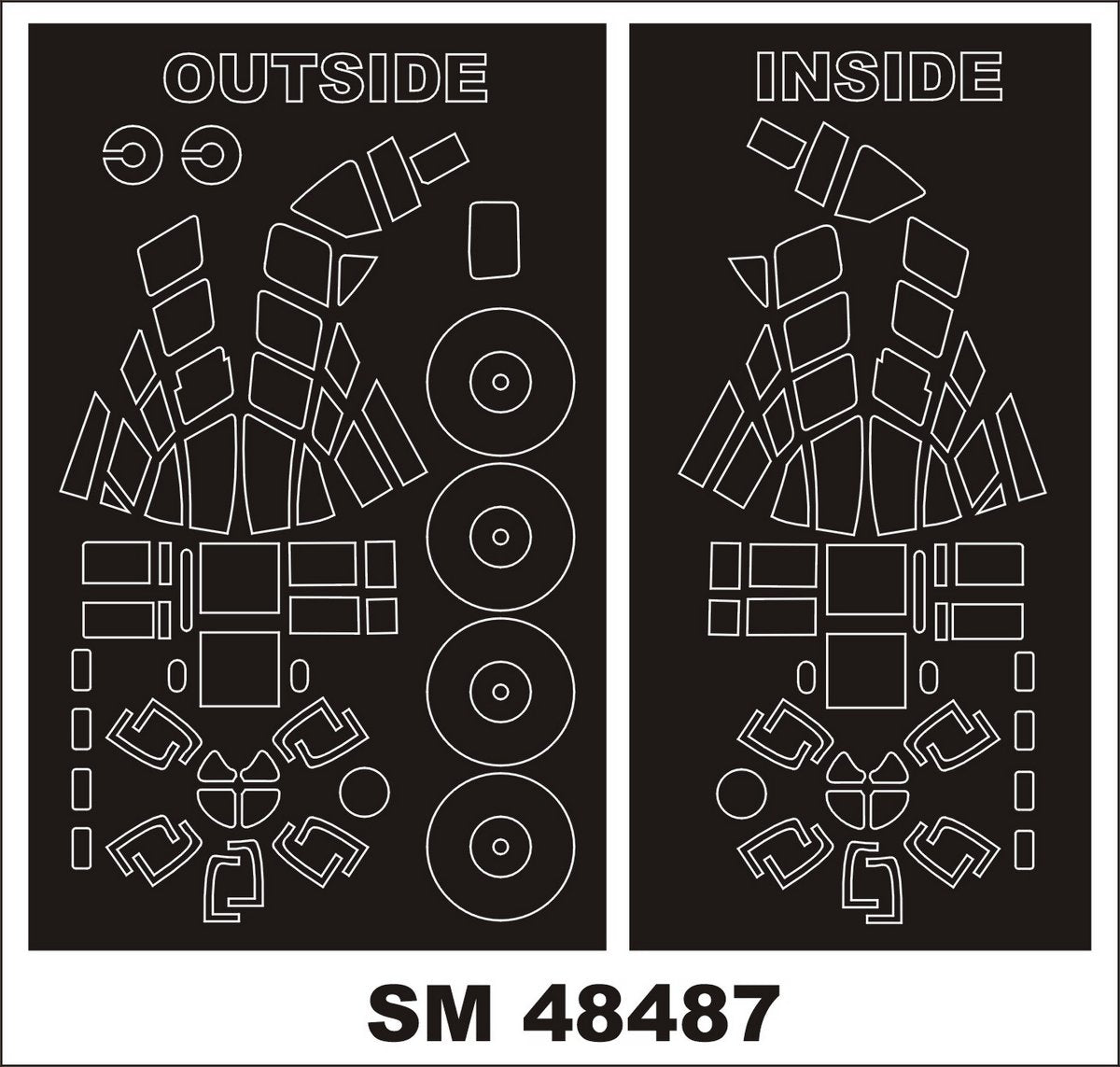 Montex MXSM48487 1:48 Bristol Blenheim Mk.I canopy frame paint mask