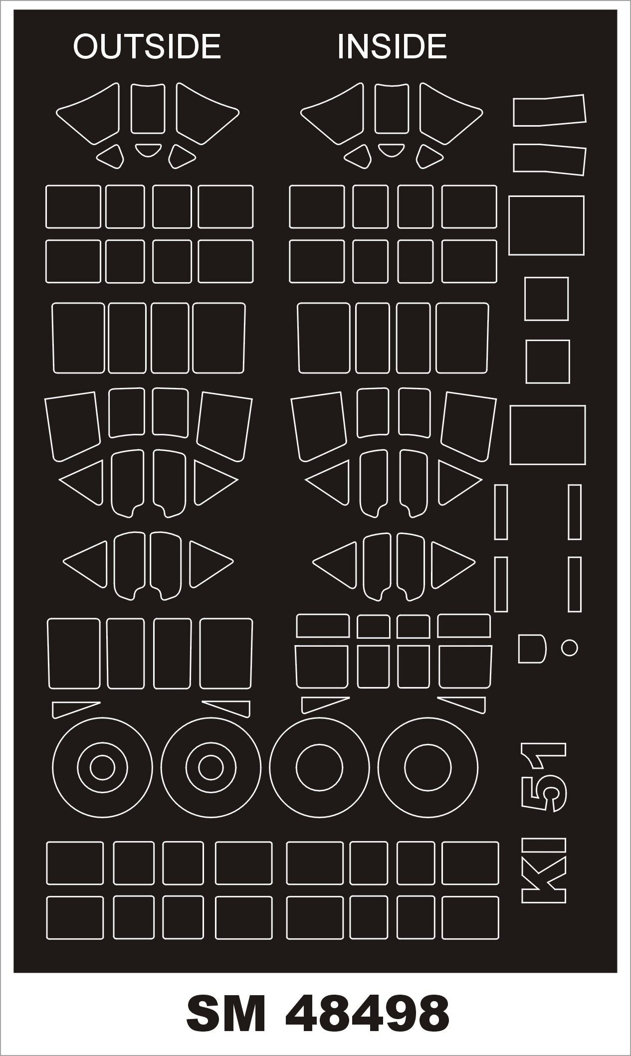 Montex MXSM48498 1:48 Mitsubishi Ki-51 "Sonia" canopy frame paint mask