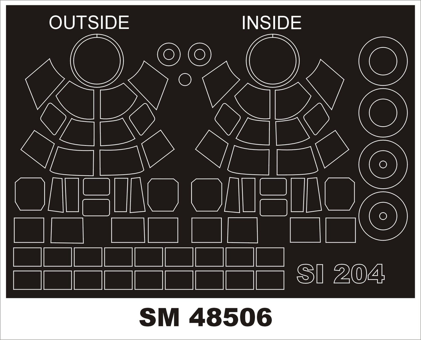 Montex MXSM48506 1:48 Siebel Si-204D canopy frame paint mask
