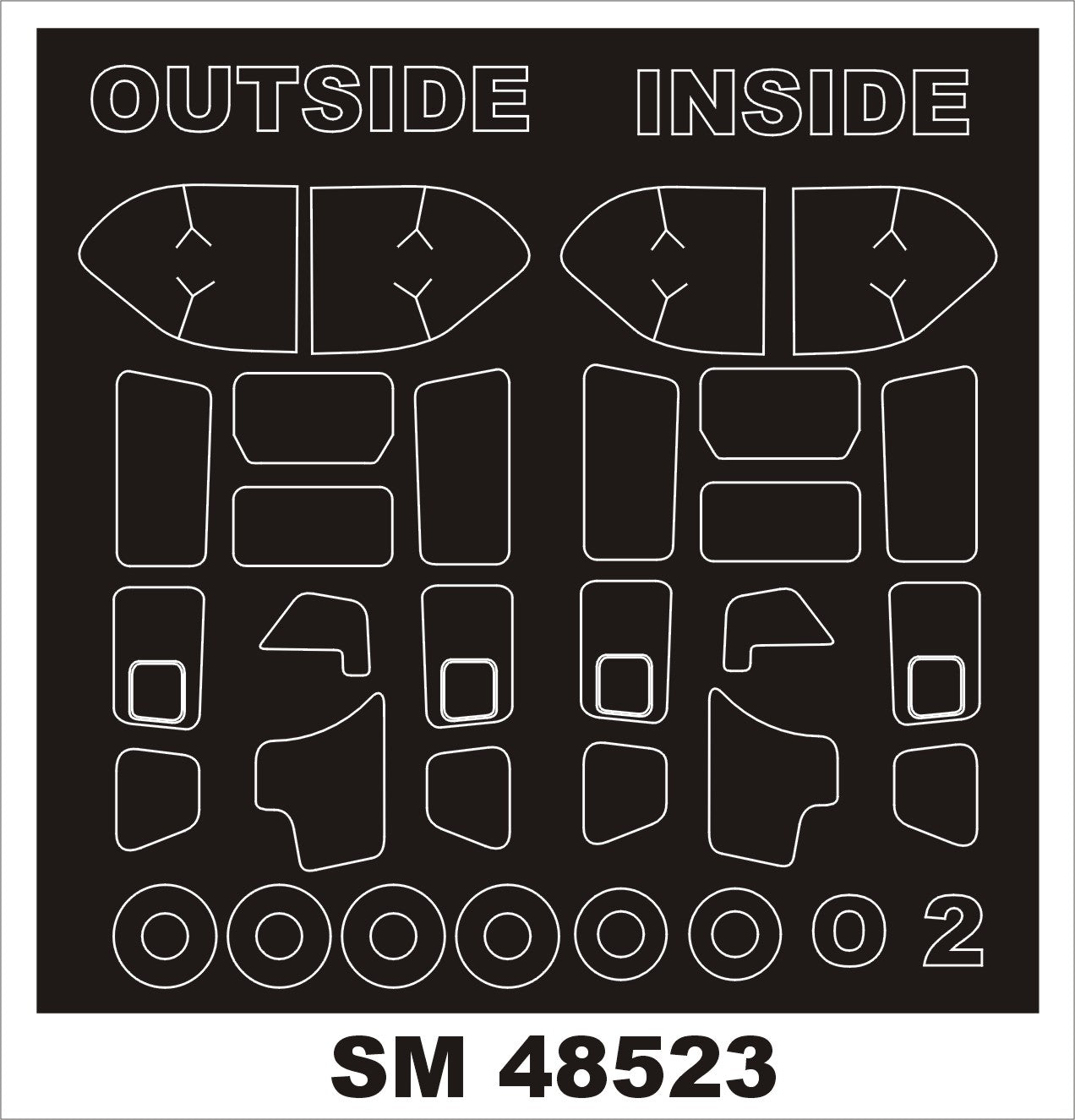 Montex MXSM48523 1:48 Cessna O-2A Skymaster canopy frame paint mask