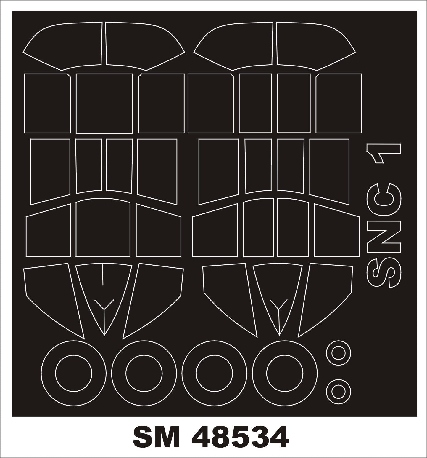 Montex MXSM48534 SNC-1 Falcon II Canopy Masks (Dora Wing) 1:48