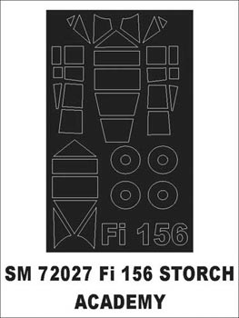 Montex MXSM72027 1:72 Fieseler Fi-156C 'Storch' canopy frame paint mask