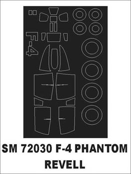 Montex MXSM72030 1:72 McDonnell F-4/RF-4 Phantom canopy frame paint mask