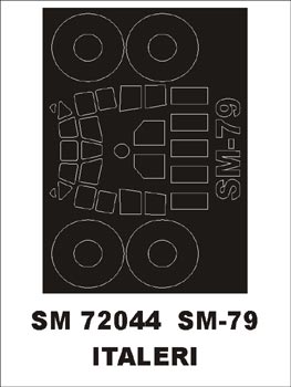 Montex MXSM72044 1:72 Savoia-Marchetti SM.79 canopy frame paint mask
