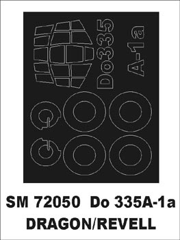 Montex MXSM72050 1:72 Dornier Do-335A-1A Pfeil canopy frame paint mask