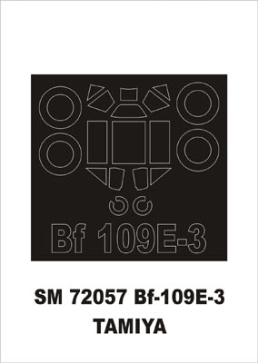 Montex MXSM72057 1:72 Messerschmitt Bf-109E-3 canopy frame paint mask