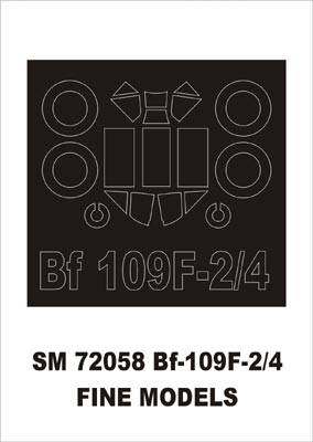 Montex MXSM72058 1:72 Messerschmitt Bf-109F-2/4 canopy frame paint mask