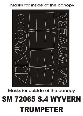 Montex MXSM72065 1:72 Westland Wyvern S.4 canopy frame paint mask