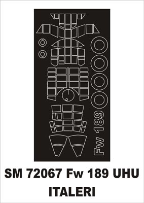 Montex MXSM72067 1:72 Focke-Wulf Fw-189A-1 Uhu canopy frame paint mask