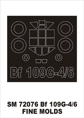 Montex MXSM72076 1:72 Messerschmitt Bf-109G-4/6 canopy frame paint mask