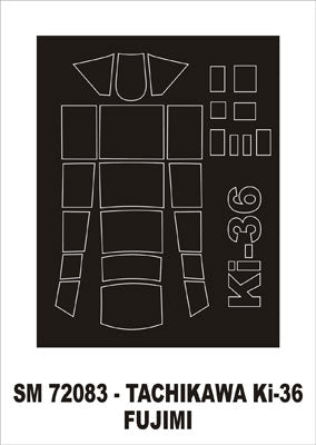 Montex MXSM72083 1:72 Tachikawa Ki-36 canopy frame paint mask