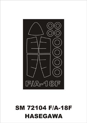 Montex MXSM72104 1:72 Boeing F/A-18F canopy frame paint mask