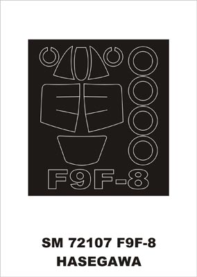 Montex MXSM72107 1:72 Grumman F9F-8 canopy frame paint mask