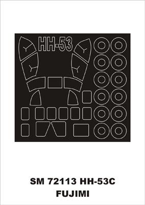 Montex MXSM72113 1:72 Sikorsky HH-53C canopy frame paint mask