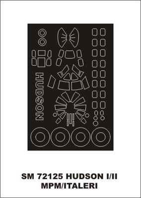 Montex MXSM72125 1:72 Lockheed Hudson Mk.I/II canopy frame paint mask