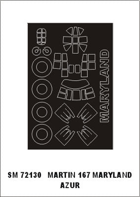 Montex MXSM72130 1:72 Martin 167 Maryland canopy frame paint mask