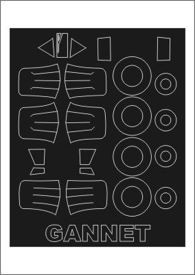 Montex MXSM72141 1:72 Fairey Gannet AS Mk.1/4 canopy frame paint mask