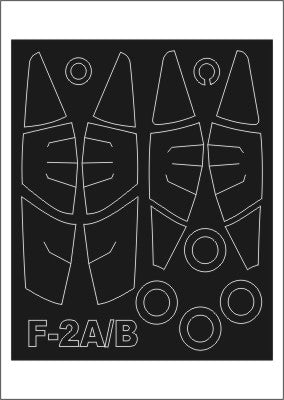 Montex MXSM72144 1:72 Mitsubishi F2A/B canopy frame paint mask