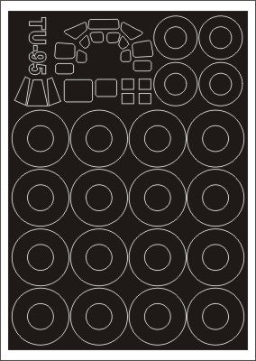 Montex MXSM72149 1:72 Tupolev Tu-95MS canopy frame paint mask