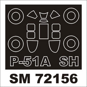 Montex MXSM72156 1:72 North-American P-51A canopy frame paint mask