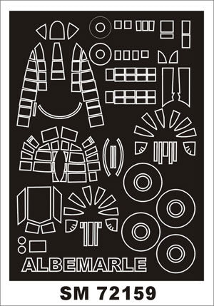Montex MXSM72159 1:72 Armstrong-Whitworth Albemarle Mk.I canopy frame paint mask