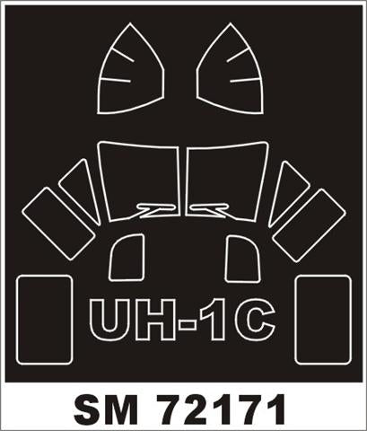 Montex MXSM72171 1:72 Bell UH-1C canopy frame paint mask