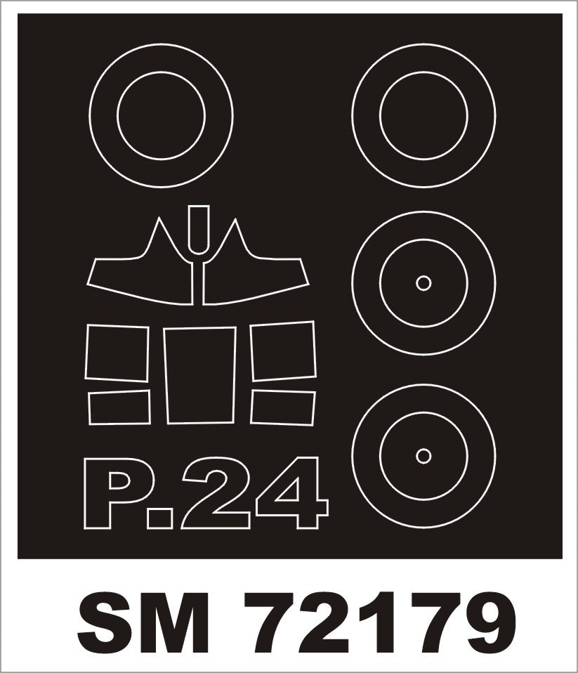 Montex MXSM72179 1:72 PZL P.24 canopy frame paint mask